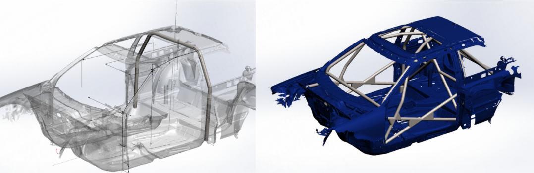Roll cage modeling and design